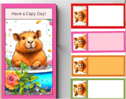 Colorful Sticky Notes Cute Unique Capybara Designs Set (2 Packs of Sticky Notepads and 4 Self Stick Note Labels in Random Capybara Design in Teal,...
