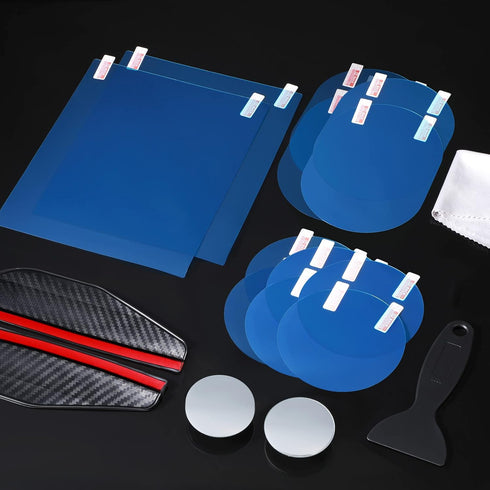 20 Pcs Waterproof Car Mirror Film Set, 12 Pcs Waterproof Mirror Film for Car, 2 Pcs Car Side Mirror Rain Guard, 2 Pcs Blind Spot Mirrors 4 Pcs Scr...
