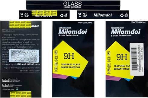 Milomdoi 4 Pack Screen Protector for Samsung Galaxy S24 Plus 6.7 Inch with 4 Pack Tempered Glass Camera Lens Protector, Ultra 9H Accessories, Case...