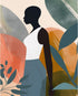 Africa Black Girl Painting Fashion Female Paint by Number Kits 16 x 20 inch Tropical Jungle Canvas DIY Nordics Boho Oil Painting for Kids Adults B...