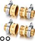 Garden Hose Repair Connector with Clamps Hose End Repair Kit,3/4" Barb Garden Hose Fittings Male and Female brass garden hose ends (3/4"Barb-2 Set...