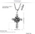 Rose Cross Pendant Necklace for Women Stainless Steel Link Chain Jewelry 21.65"...