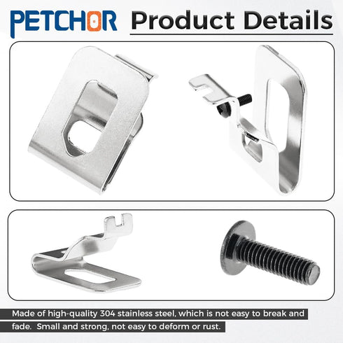 Belt Clips for Dewalt, 8PCS Drill Tool Clips Hook Kit with Screws for Dewalt N268241, Stainless Steel Belt Clips Compatible with 20V Power Tools D...