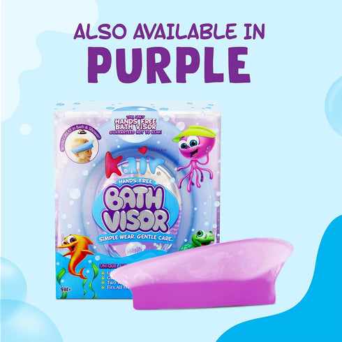 Kair Air Cushioned Bath Visor, Shower Cap For Kids, Hair Washing Hat For Toddlers Adults, Purple...
