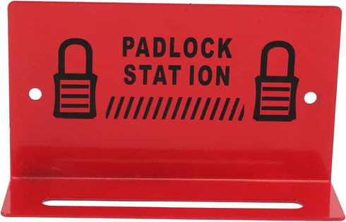 Lockout Tagout Station, Padlock Station 4.7in Length 0.4in Width Alloy Steel Holds up to 8 Lockout Locks, Lockout Tagout Locks Station for Machine...