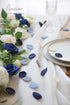 Floroom 300pcs Rose Petals Dusty Blue Navy Faux Silk Flower Petals for Wedding Flower Girl Basket Aisle Scatter Dinner Table Centerpieces Party Co...