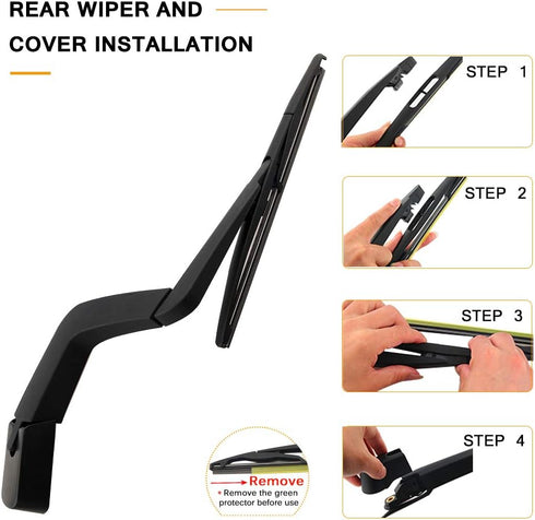 For Genuine 15276248 Window Wiper Arm Set-Replacement For GMC Acadia,Saturn Outlook 2007-2012, Rear Windshield Wiper Arm Blade Assembly-Factory OE...