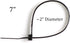 THE CIMPLE CO 7 inch Strong Grey Nylon Zip Ties, Wire Ties - Indoor and Outdoor Rated - No Tools Needed, Zip Ties (Wire Ties, Cable Ties), 100 Pac...