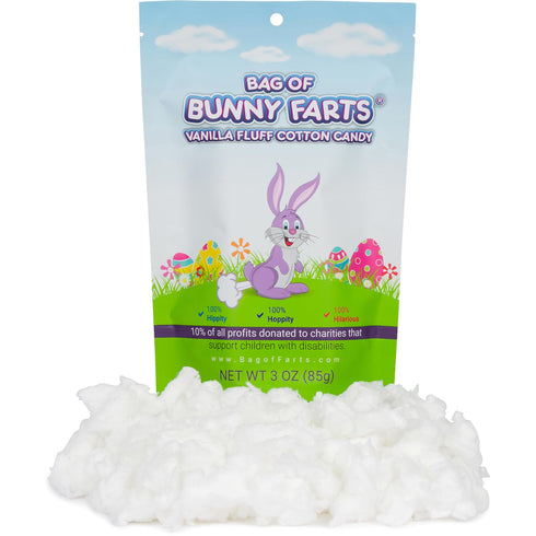 Bag of Bunny Farts Vanilla Cotton Candy Funny Easter Basket Stuffer for All Ages Unique Birthday for Friends, Mom, Dad, Girl, Boy Gag Gift, 3 ounc...