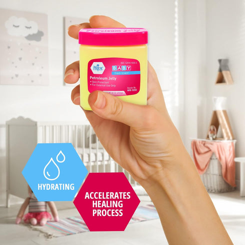 MED PRIDE Petroleum Jelly With Fresh Baby Scent - Skin Protectant For Dry Skin, Rashes, Minor Burns & Wounds- Powerful Moisturizer For Chapped Lip...
