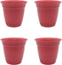 The HC Companies 6 Inch Eclipse Round Planter with Saucer - Indoor Outdoor Plant Pot for Flowers, Vegetables, and Herbs, Rose (4 Pack)...