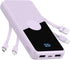 Portable Charger with Built in Cables,High Speed Power Bank 10000mAh Travel Battery Pack 5 Outputs 3 Inputs Portable Phone Charger Backup Battery ...