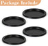 Black Iron Plate Candle Holder- Set of 4 |3.8" D x 0.2" H| Decorative Iron Pillar Candle Plate, Elegant Candle Stand for LED & Wax Candles, Incens...