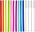 Big Silicone Straws - 10 Pcs Reusable Straws for 30/20 oz Tumblers - Extra Long for Yeti/Rtic/Ozark + 4 Brushes + 1 Red Storage Pouch...