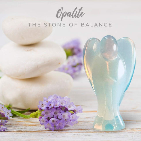 Pocket Guardian Angel Healing Pack | Includes Opalite Angel Figurine, Angel Token Coin and Serenity Prayer Card...