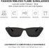 BOJOD Square Cat Eye Sunglasses For Women Fashion Vintage Trendy Cateye Sunglasses For women Black...