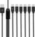 Poyiccot USB C Splitter Cable, USB A to USB C Splitter Cable, 6 in 1 USB 2.0 Type A Male to 6 Type-c Male Charger Cable with 3A Fast Charge for An...