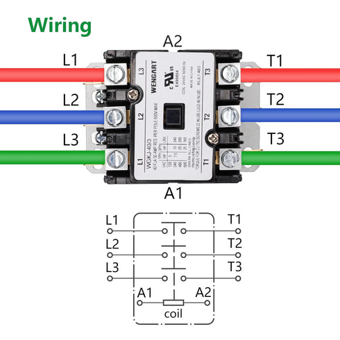 Air Conditioner Contactor,24VAC Provide Stable and Reliable Control for Your Air Conditioning System,Strong Compatibility (3P_40A)...