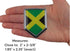 CBSHD103 Jamaica Flag Jamaican Emblem Shield Shape Chrome Car Decal Sticker...