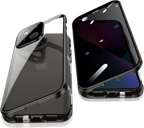 Anti Peeping Case for iPhone 13 (6.1"), Jonwelsy 360 Degree Front and Back Privacy Tempered Glass Cover, Anti SPY Screen, Anti Peep Magnetic Adsor...