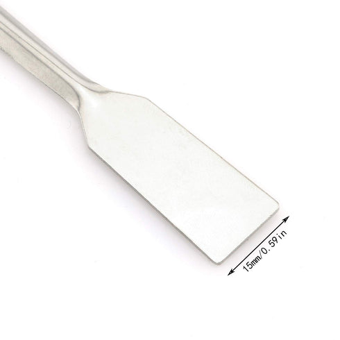 Maxmoral 3PCS Laboratory Spoon Spatula 2 in 1 Stainless Steel Lab Mixing Double End Reagent Sampling Spoon Spatula Tool 20cm...
