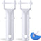 2 Pack Pool Vacuum Head Replacement Handles, Pool Brush Clip Plastic Handles with V Clips and Locking Pins for Pool Spa Vacuum Head and Standard 1...