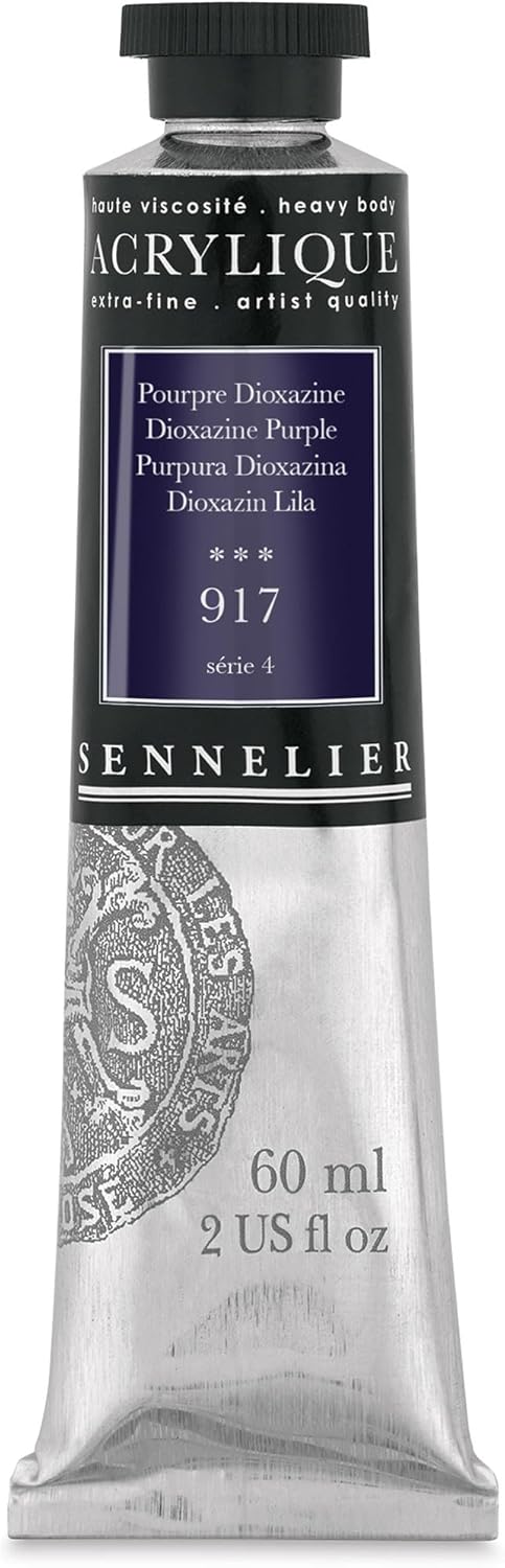 Sennelier Extra-Fine Artists' Acrylic, 60ml, Dioxazine Purple S4, 2.02 Fl Oz (Pack of 1)...