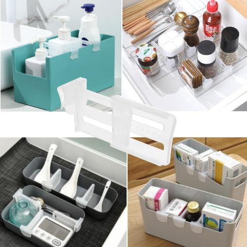 20Pcs Fridge Divider Clear Adjustable Plastic Refrigerator Dividers Dresser Drawer Retractable Separators, for Home Kitchen Office Supplies......