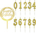 10-Piece Number Birthday Candles - Glitter Cake Toppers for Birthday & Wedding Parties...