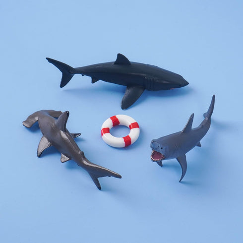 9 Pack Shark Cake Topper Shark Figurines Decoration for Kids Baby Shower Ocean Theme Birthday Party...