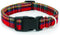 Christmas Plaid Dog Collar, Cute Adjustable Red Collar for Boy and Girl Dogs, Dog Collar with Strong Plastic Buckle - for Small Medium Large Pets,...
