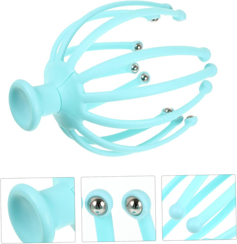 Healeved Head Massager Scalp Massaging Tool Relaxation Tool Octopus Scalp Massager Drivers Multi-Function Massager Headache Relief Head Gua Sha Ma...
