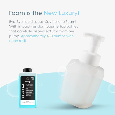 EZbrnd Eversoft Foaming Countertop Hand Soap Bottle Dispenser, 385 ml (13 oz), Refill Cartridges Sold Separately...
