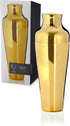 Viski Parisian Cocktail Shaker Set, 25 oz Gold Plated Stainless Steel Shaker With Strainer...