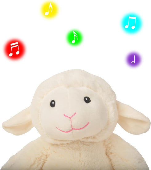 Linzy Toys, 12" Soft Dreams Super Soft Plush Lamb Night Light with Lullabies and soothe The Baby, Huggable Stuffed Animal, Nursery Decor,...