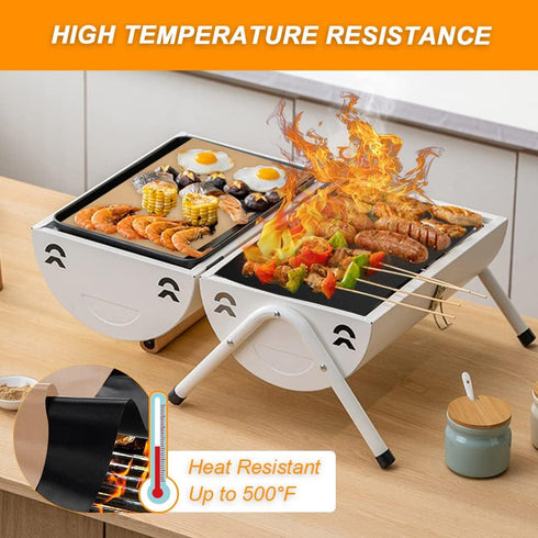 6 Sheets Silicone Baking Mats Non Stick Reusable,Oil Brush,Baking Mat Sheet Baking Tray Liner Set 30 * 40cm,Reusable Professional Quality,Nontoxic...