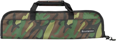 Messermeister 5-Pocket Padded Knife Luggage Bag, Camouflage - 5 Elasticized, Reinforced Pockets for Culinary Tools - Holds Up to 18” Knife - Funct...