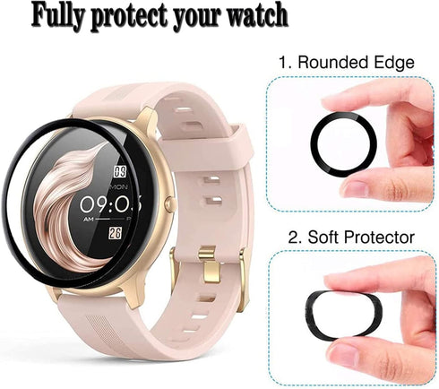 Wanski 3 Pack Tempered Glass Screen Protector Film, compatible with AGPTEK LW11 smartwatch...