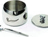 RSVP International Stainless Steel Sugar Bowl Container with Lid and 4.5" Spoon, 8 oz Capacity...