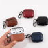 2021 Leather Case Compatible with AirPods 3rd Generation, Fully-Wrapped Portable Shockproof Leather Cover with Keychain for Apple Airpods 3 Chargi...