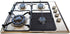 Non-Stick Gas Range Protectors - Reusable Aluminum Foil Gas Stove Burner Cover Protector Liner Clean Mat Pad - Set of 4 (black)