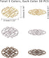 PH PandaHall 150 pcs 3 Colors Tibetan Style Iron Oval Filigree Charm Pendant Link Connectors for Earring Necklace Jewelry DIY Craft Making, Mixed ...