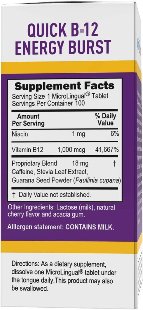 Superior Source Quick Vitamin B12 Energy Burst (100 Tablets)...