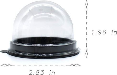 Clear Plastic Mini Cupcake Container,25 PC Desk Pet Containers Mooncake Boxes Muffin Pod Dome Muffin Single Cupcake Holders Individual Cupcake Con...