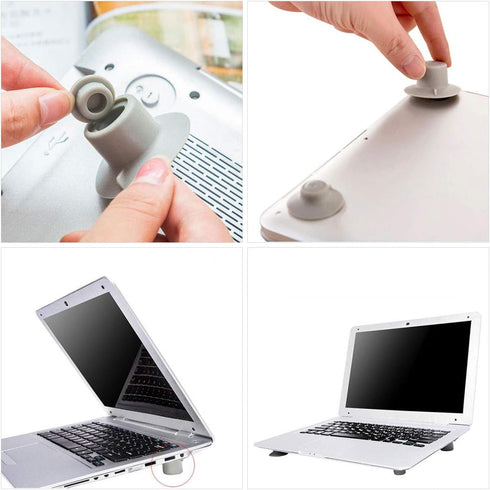 8 Pcs Small Notebook Laptop Cooling Pads Skidproof Pad Cooler Stand 8 (4pcs Large + 4pcs Small)...