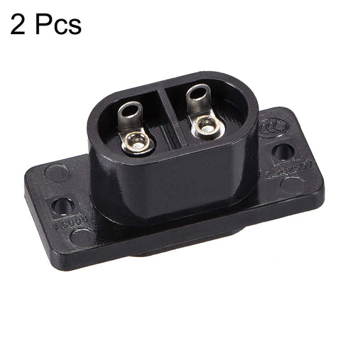 uxcell C8 Panel Mount Plug Adapter AC250V 2.5A 2 Pins IEC Inlet Module Plug Power Connector Straight, 2 Pack...