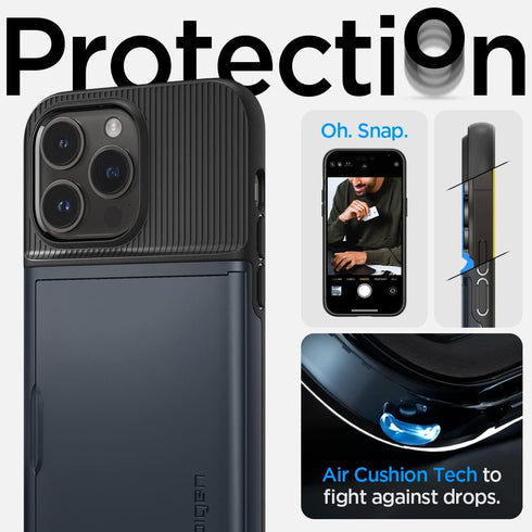 Spigen Slim Armor CS Designed for iPhone 14 Pro Case (2022) - Metal Slate......