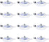 12 Pieces Suction Cup 40 mm/1.57'' PVC Clear Blue Sucker Pads with Screw Nut Extra Strong Adhesive Suction Holder Plastic for Glass Window Bathroo...