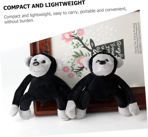 2pcs Orangutan Keychain Stuffed Monkey Plush Monkey Keyrings Gorilla Keychains Plush Animals Keychains for Backpacks Monkey Stuffed Animal Plush G...