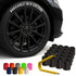 ColorLugs Vinyl Lug Nut Cover | Black | Flexible Fit Wheel Lug Nut Cap | Fits 21-23 mm | Pack of 25 | Includes Deluxe Extractor | Made in The USA...